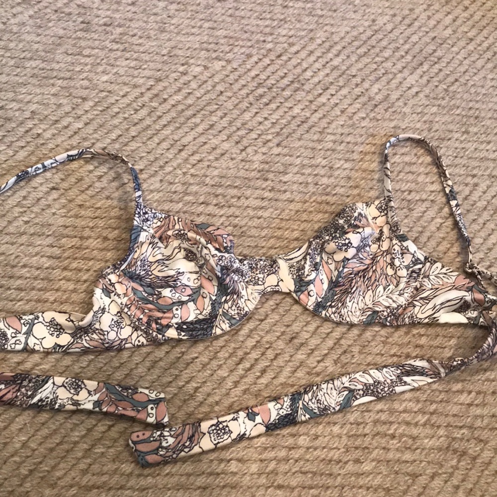 Vintage Print Underwire Bikini Top